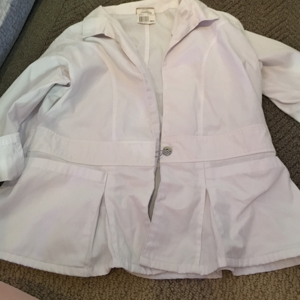 Urbane scrubs white lab coat size medium